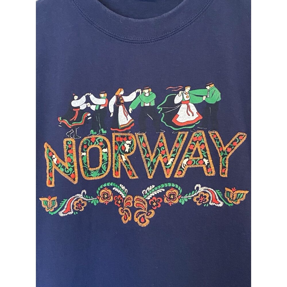 Norway Blue S/S T-Shirt Men's XL Sportswear Classic 100% Cotton - Picture 4 of 7